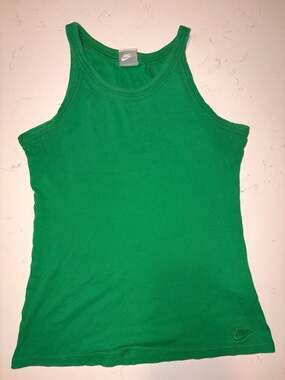 Nike Vintage Green Ribbed Tank Top Women's Size Medium M